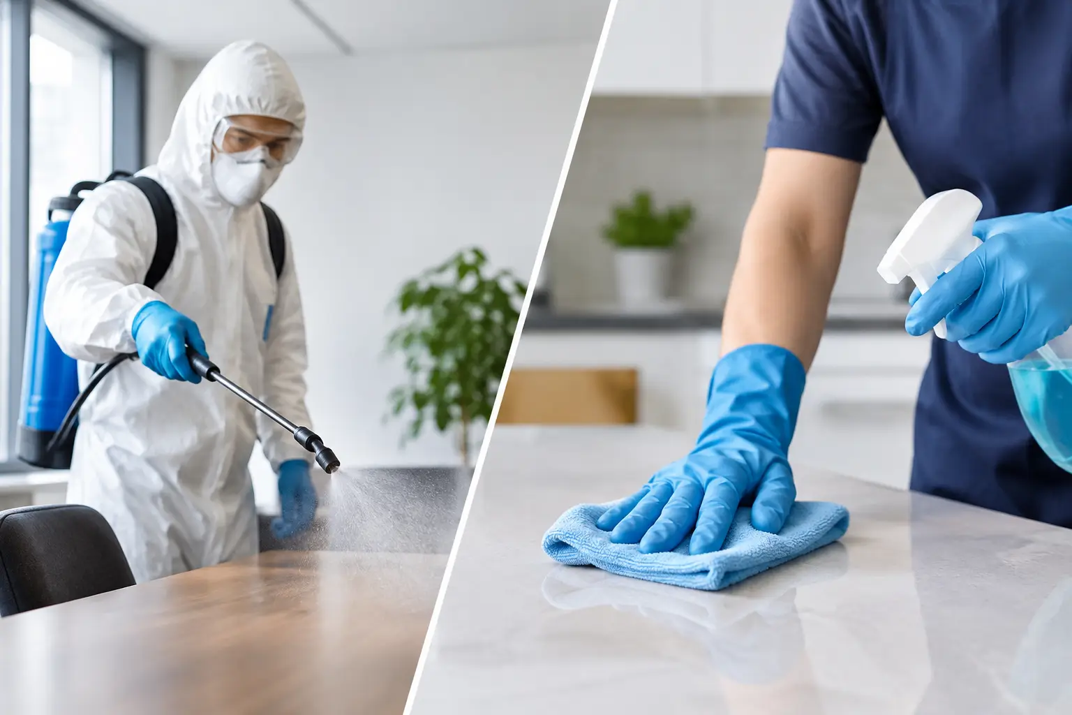 Disinfection Versus Sanitisation Services
