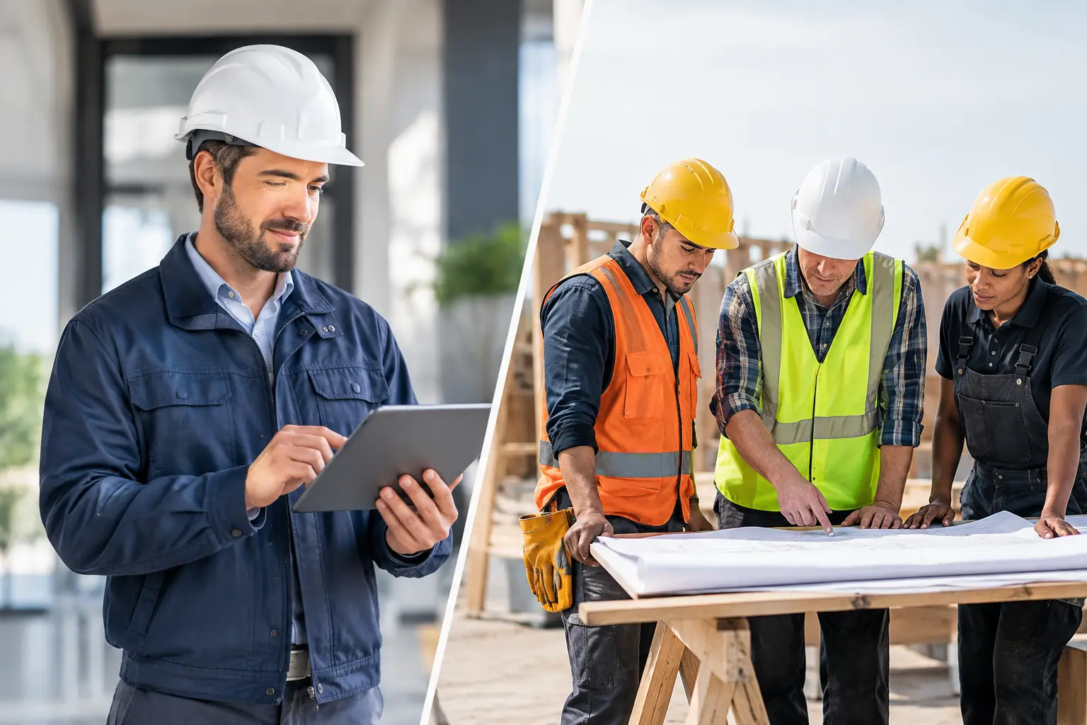 Manager reviewing a cleaning plan on a tablet